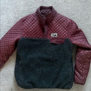 Patagonia Mixed Media Snap T Quilted Jacket with Fleece Size Small